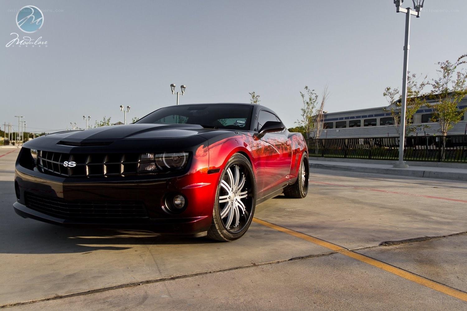 Red and black Camaro SS