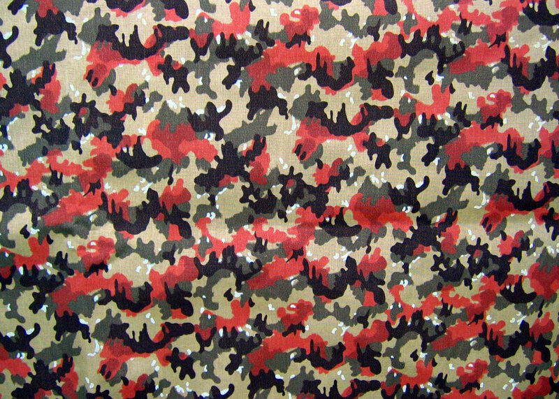 red and black camouflage pattern