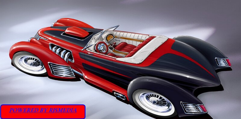 Red and Black Car — Dramatic, Digital Art