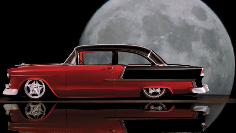 Red and Black Car — Dramatic, Night