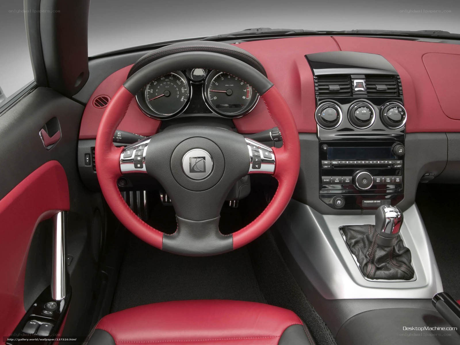 red and black car interior