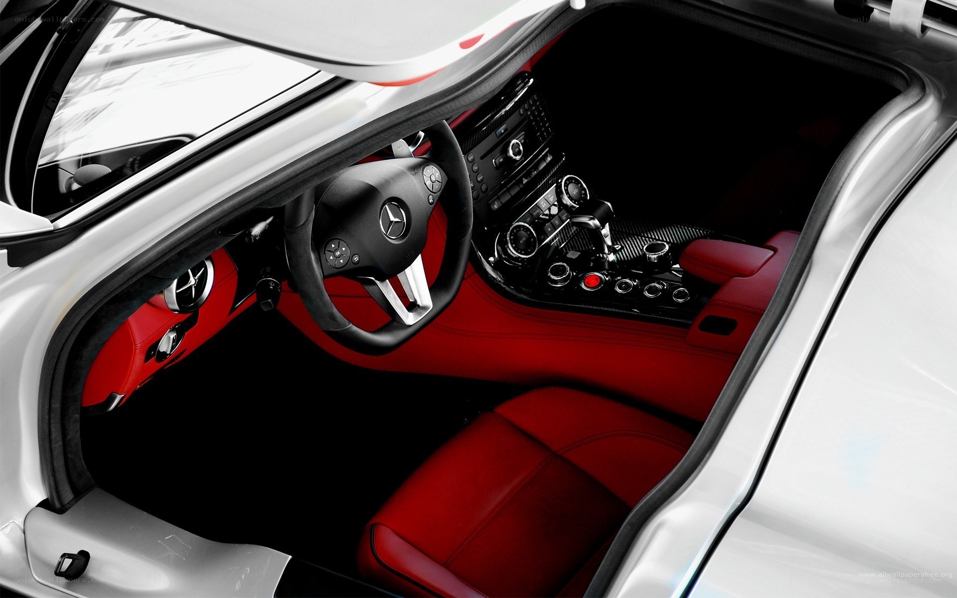 red and black car interior