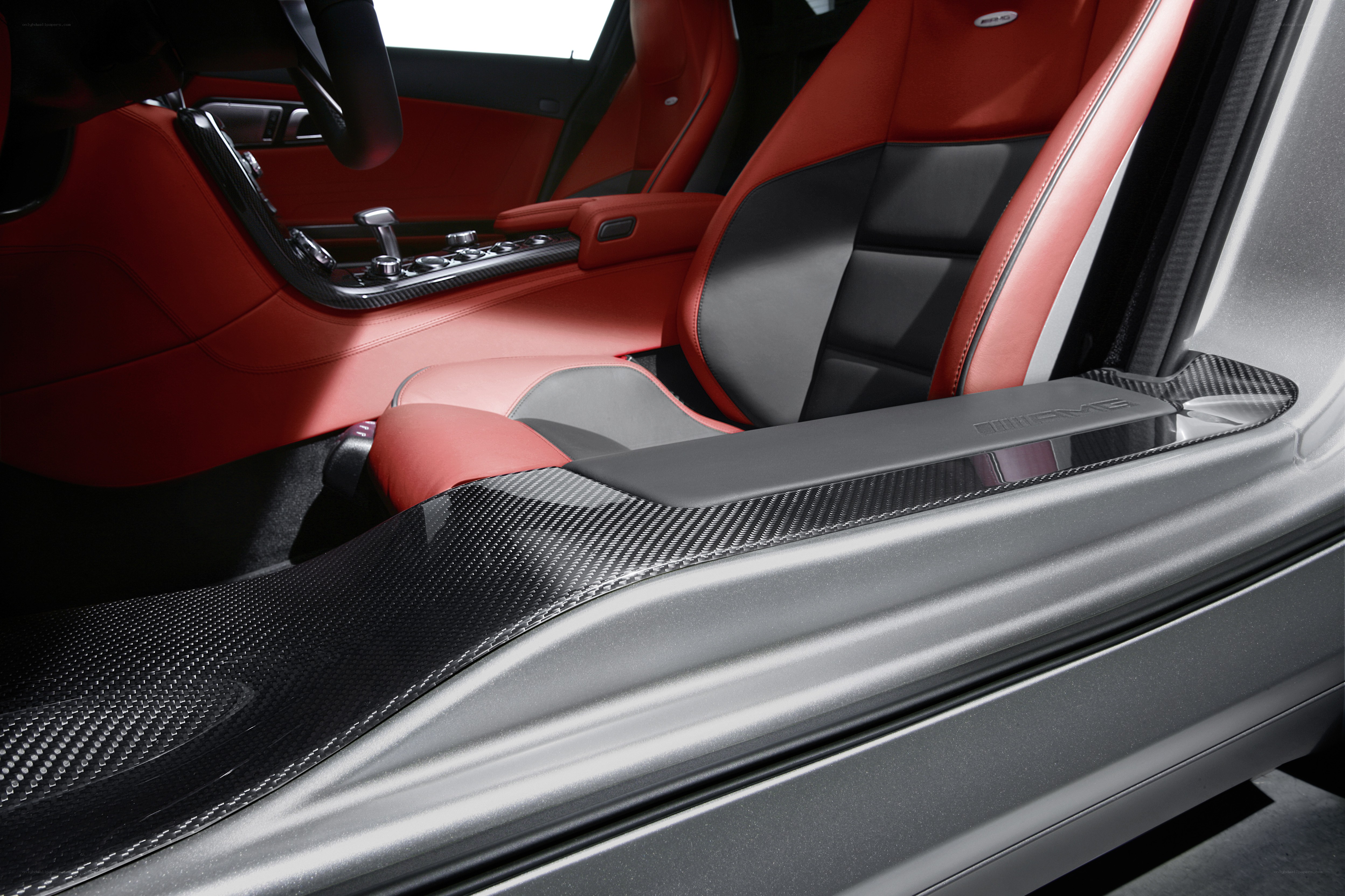 red and black car interior