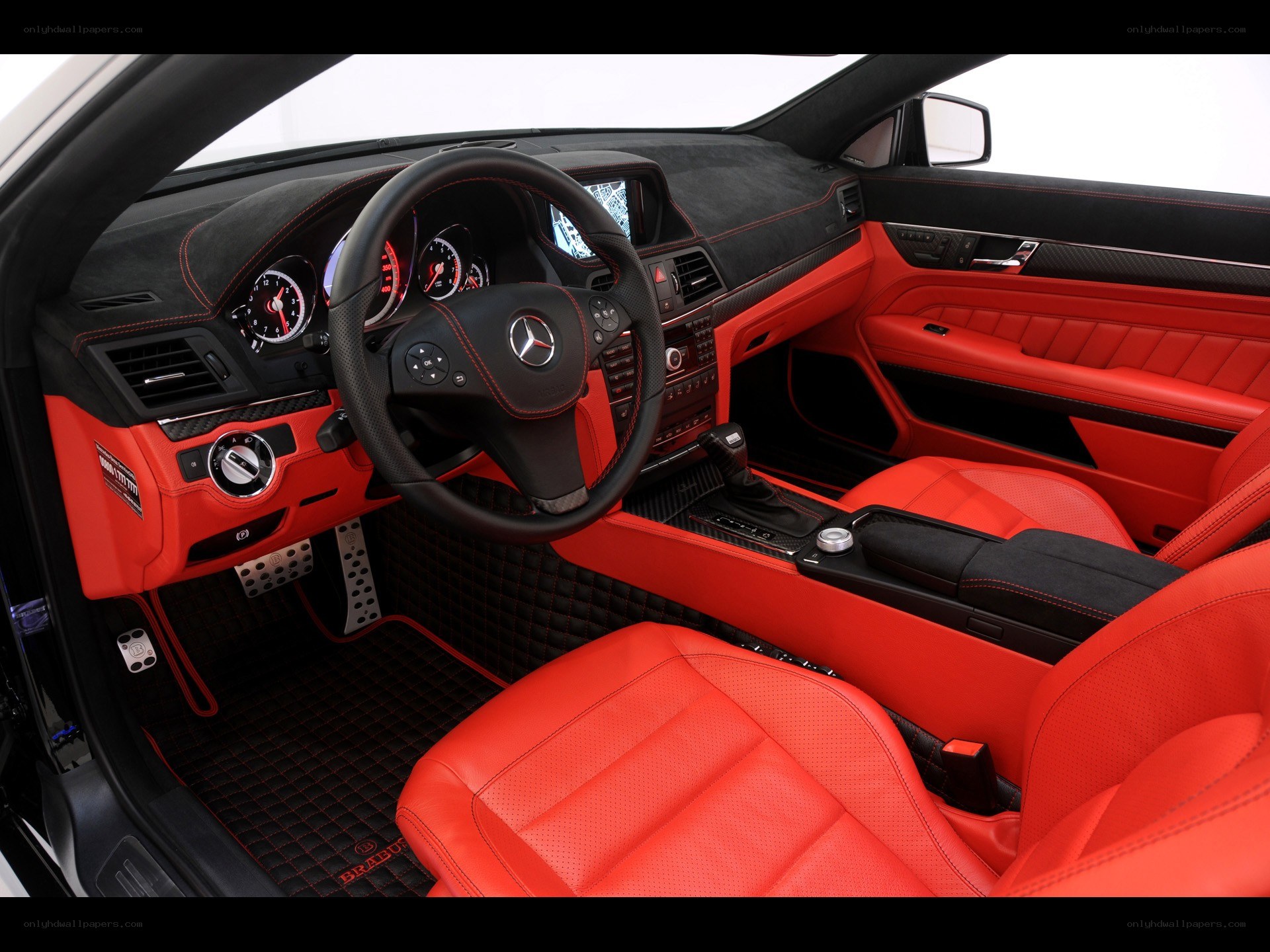 red and black car interior