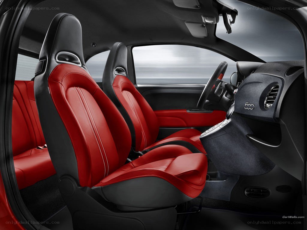 red and black car interior