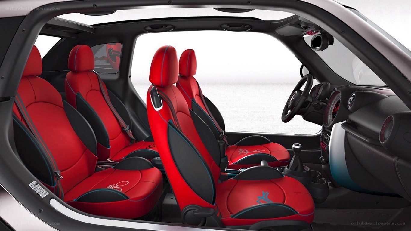red and black car interior