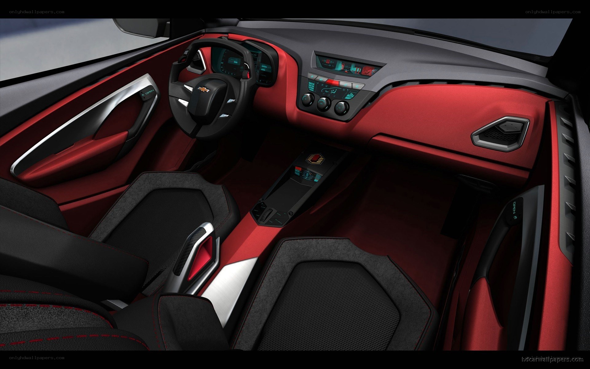 red and black car interior