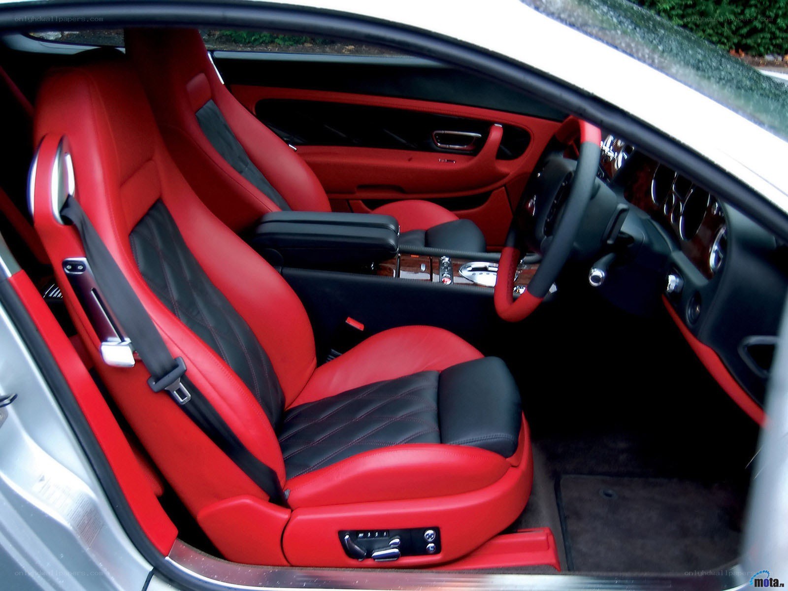 red and black car interior