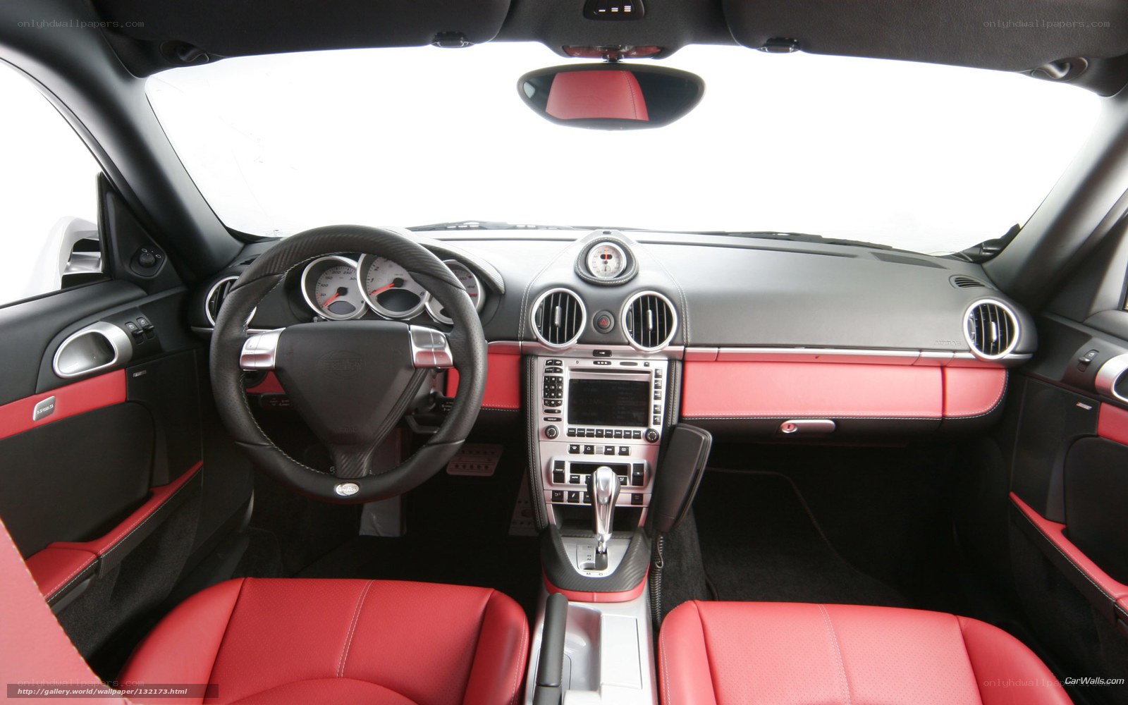 red and black car interior