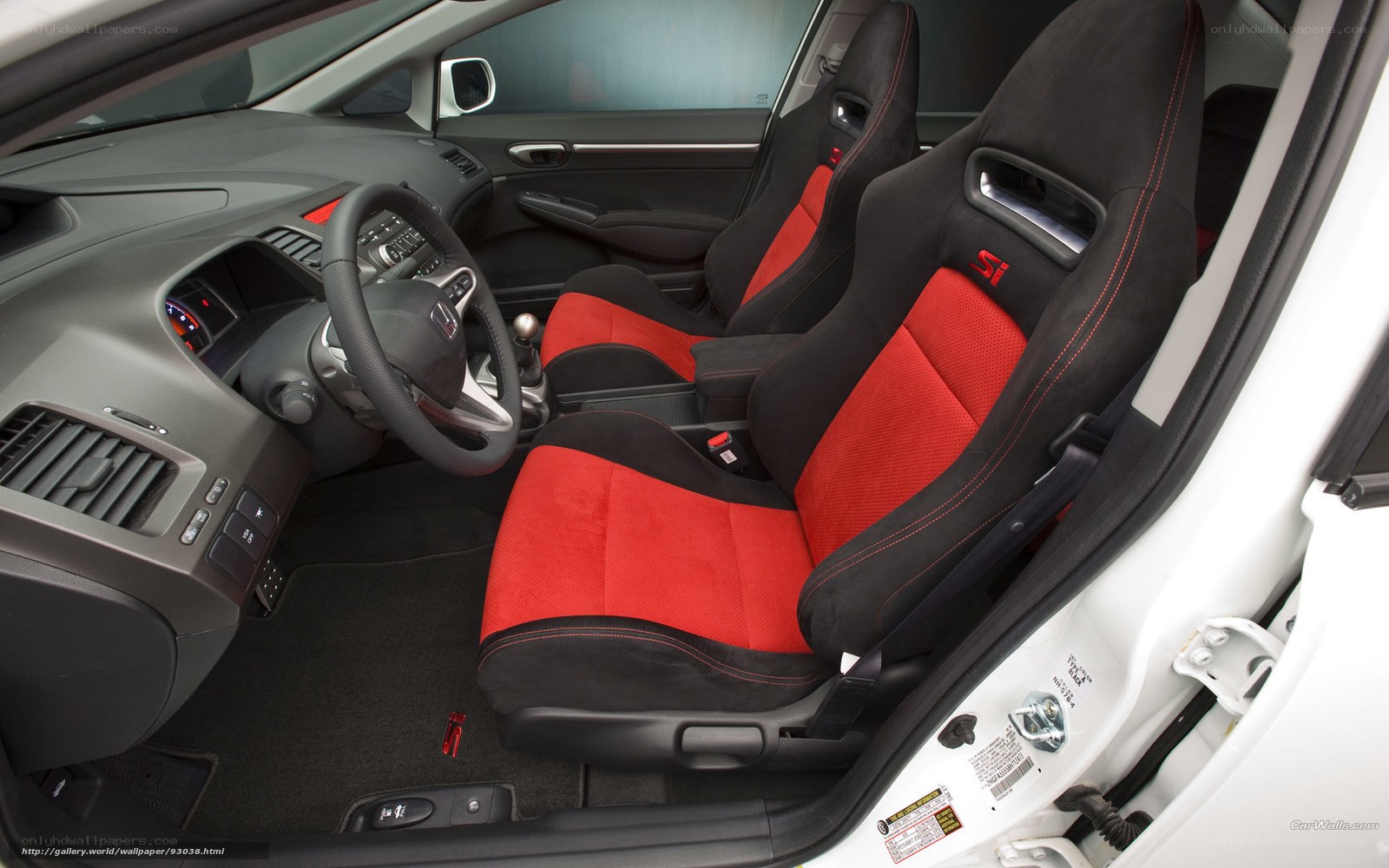 red and black car seats interior