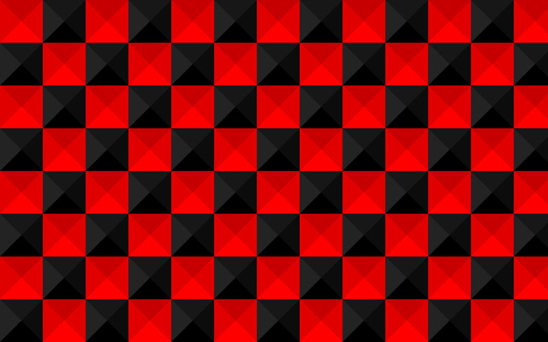 Red and Black Checkered Pattern — Geometric