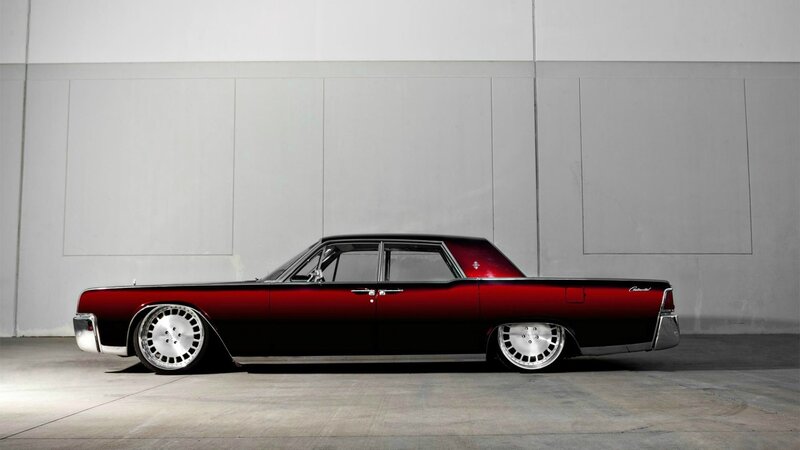 red and black classic car