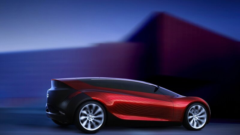 Red and Black Concept Car — Dramatic, Night