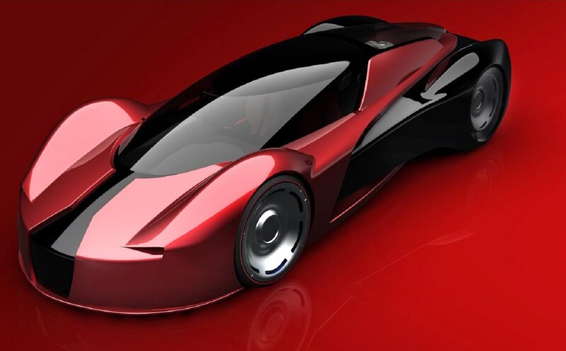 Red and Black Concept Car — Dramatic