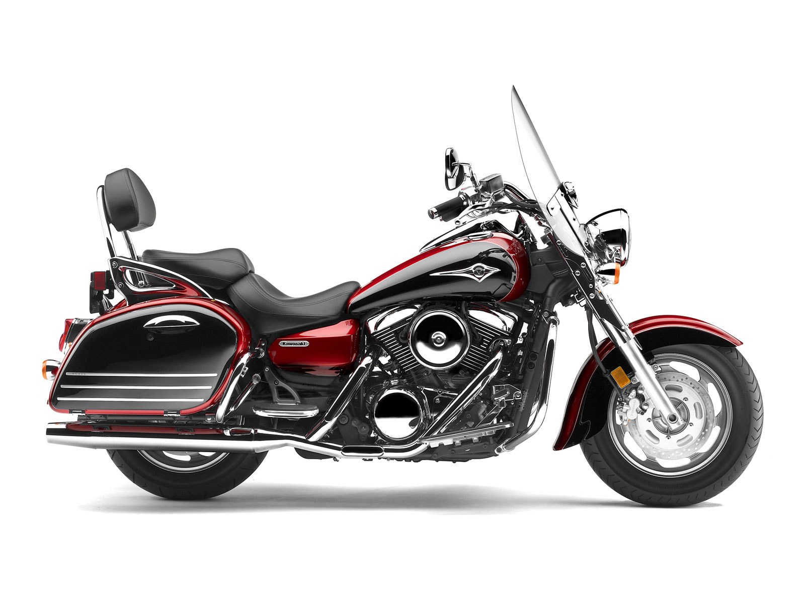 red and black cruiser motorcycle