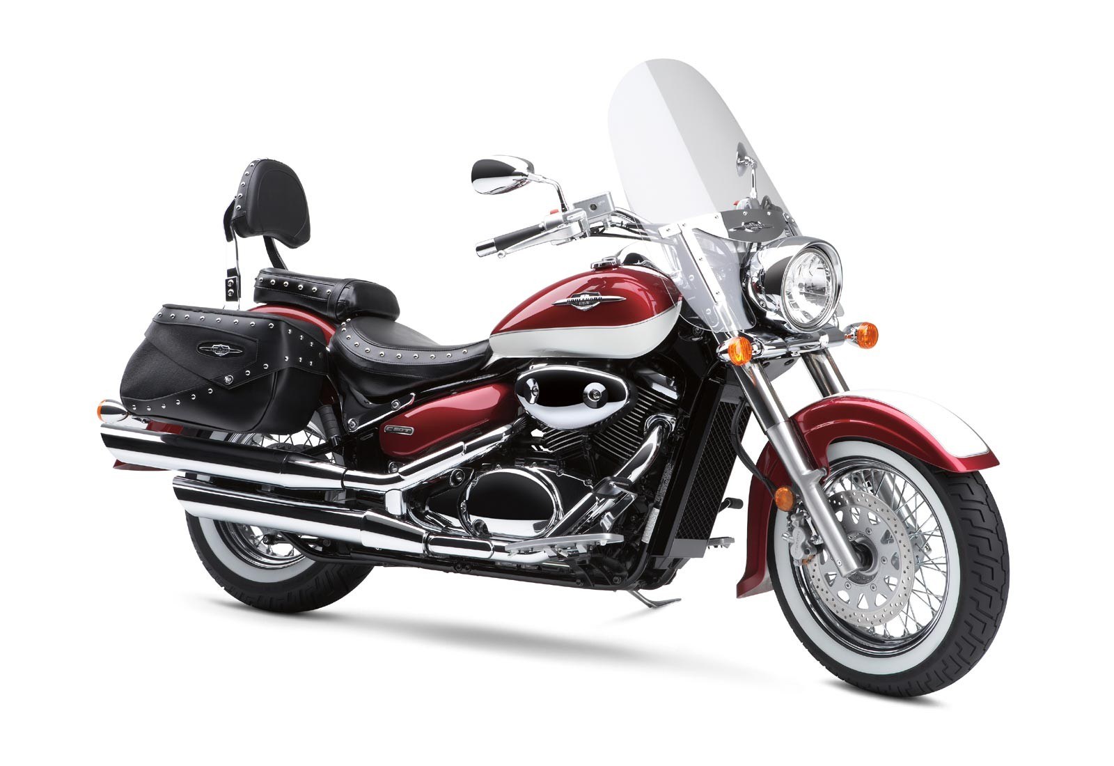 red and black cruiser motorcycle