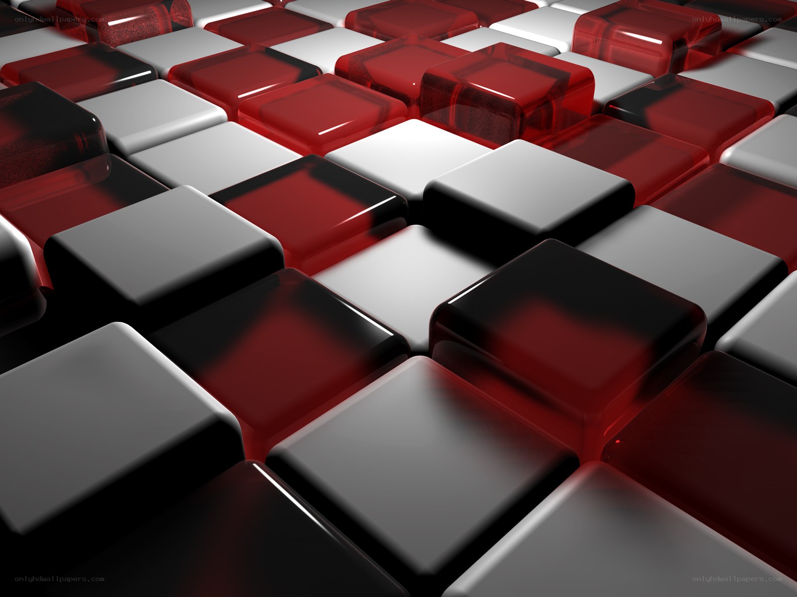 Red and black cube pattern