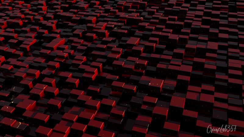 Red and Black Cubes — Dark