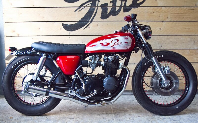 Red and Black Custom Motorcycle