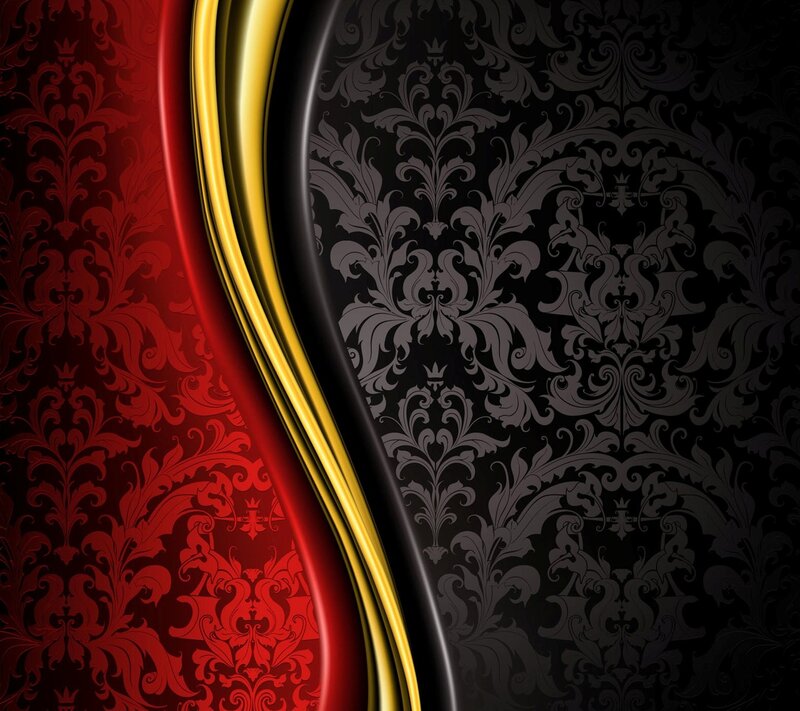Red and Black Damask Pattern — Dramatic