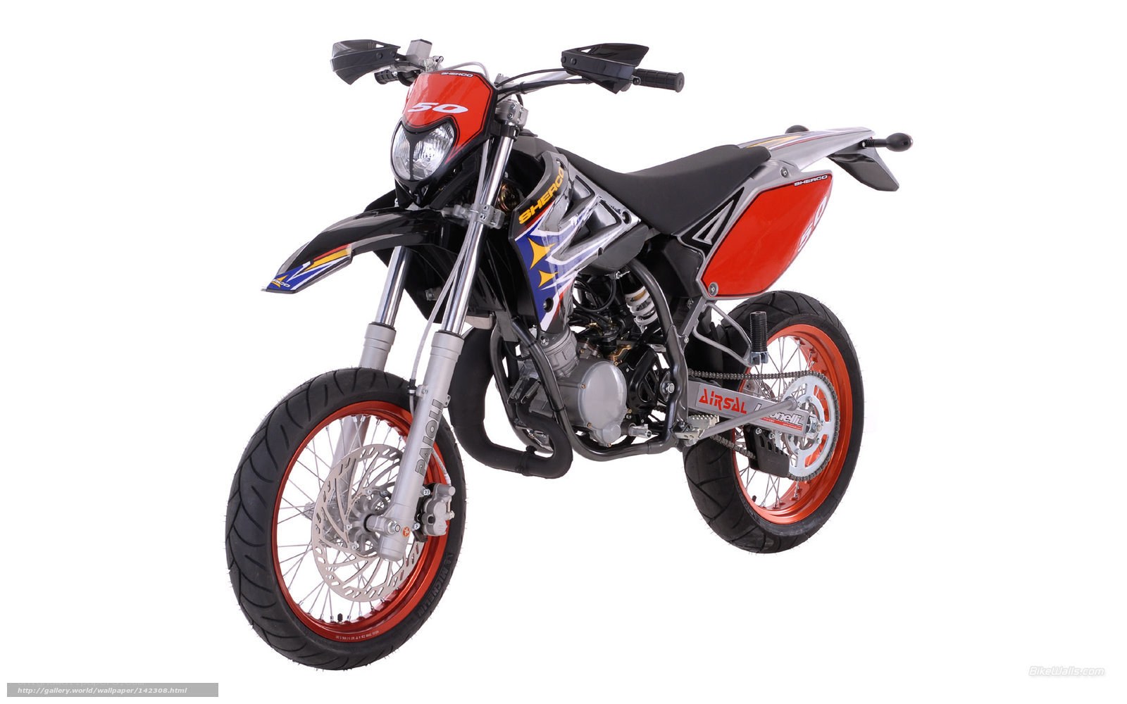 red and black dirt bike