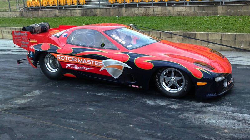 Red and Black Drag Car