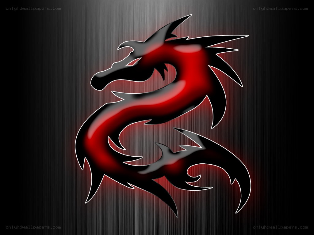 red and black dragon logo