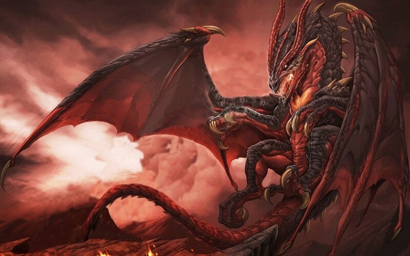 Red and Black Dragon