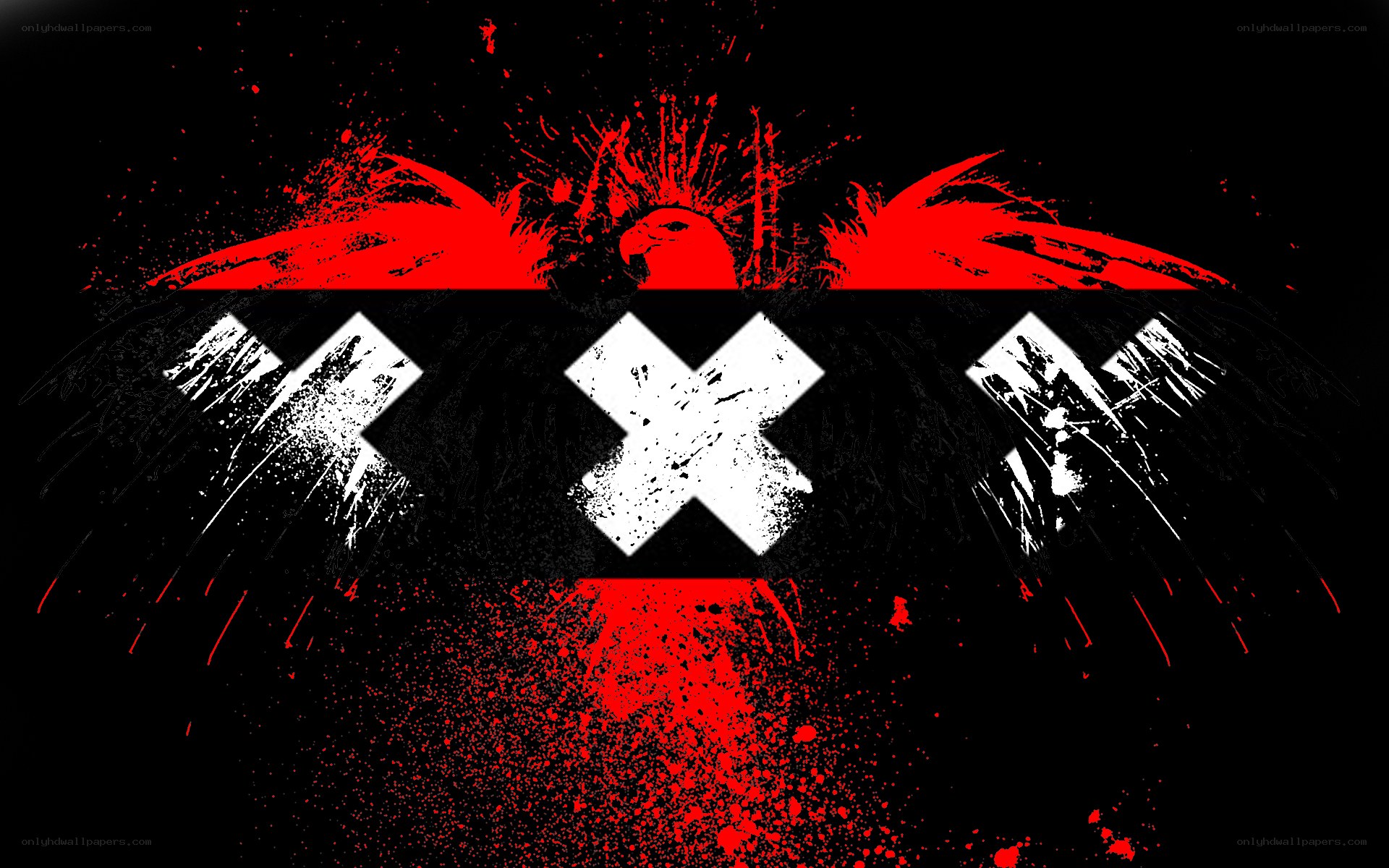 red and black eagle emblem