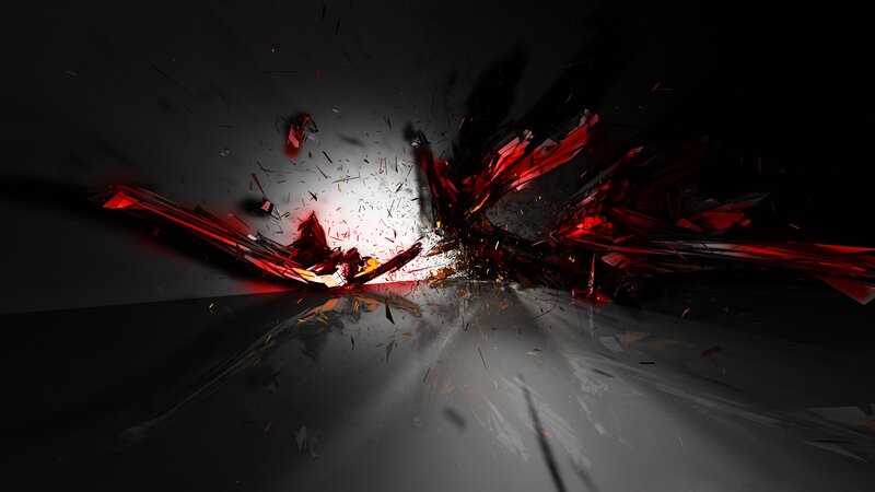 Red and Black Explosion