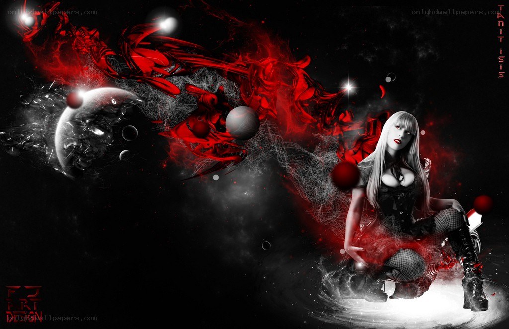 red and black fantasy art