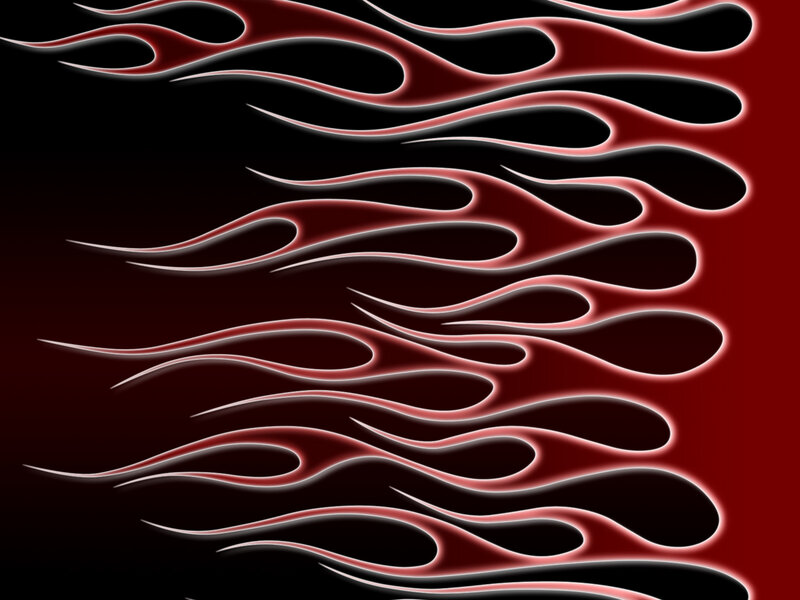 red and black flame design