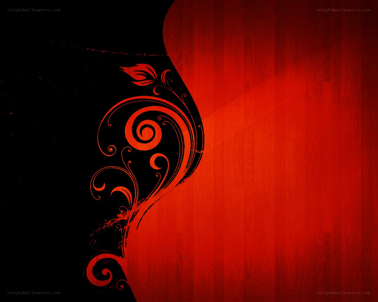 red and black floral design