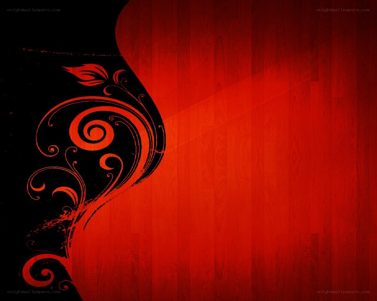 red and black floral design