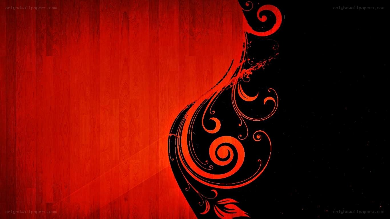 red and black floral design