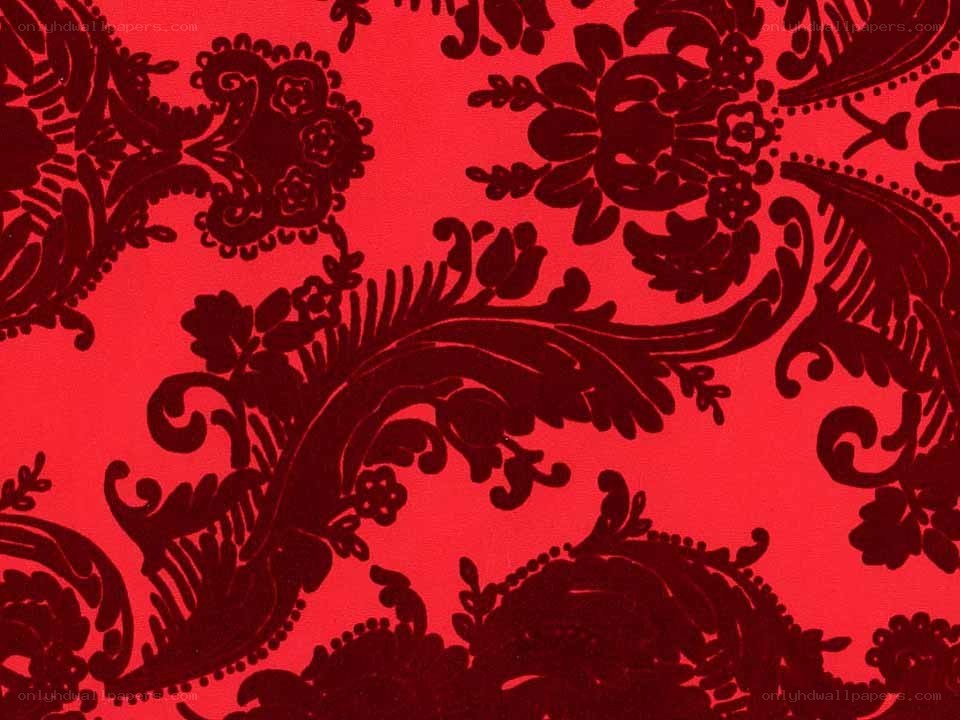 red and black floral pattern