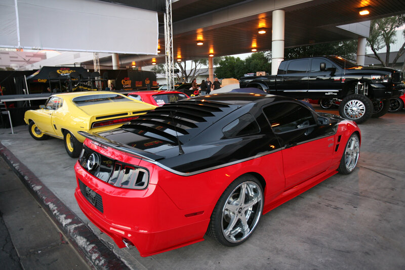 Red and Black Ford Mustang