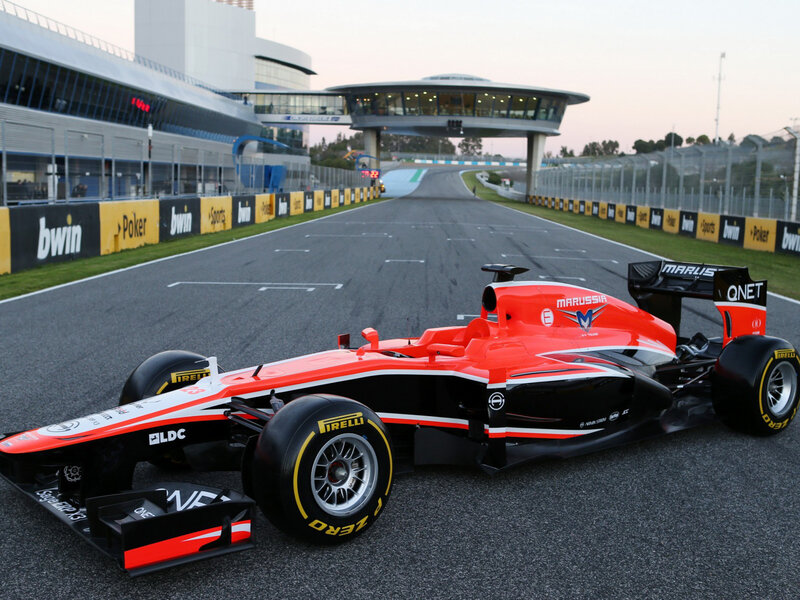 Red and Black Formula Car