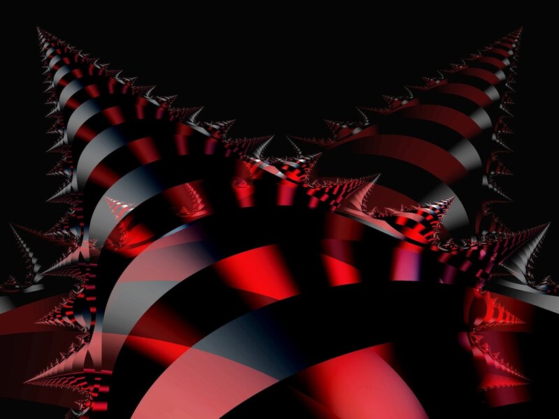 Red and Black Fractal Design — Dramatic