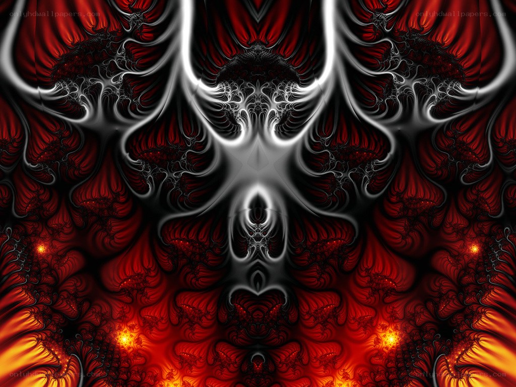 Red and black fractal pattern