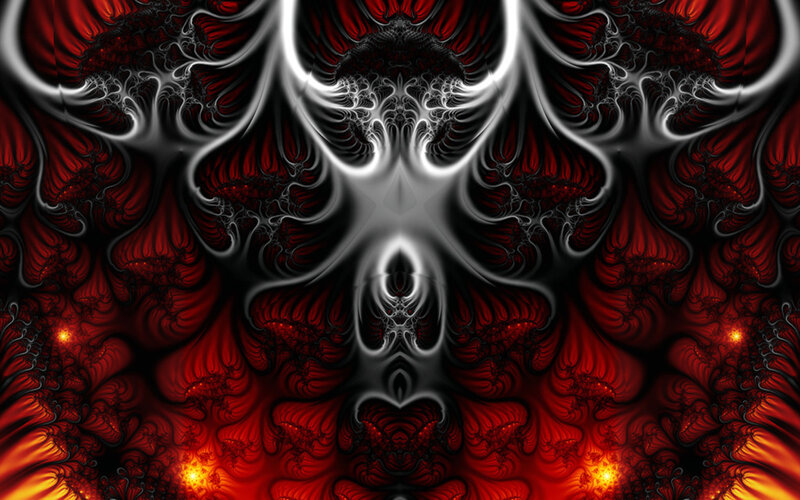 Red and black fractal pattern