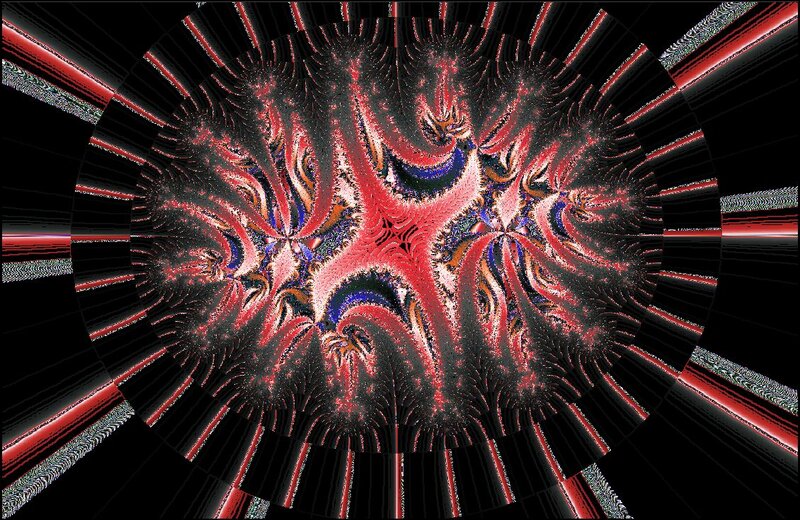 Red and Black Fractal Pattern — Dramatic