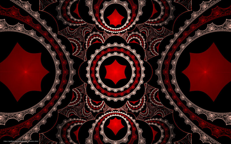 Red and black fractal pattern