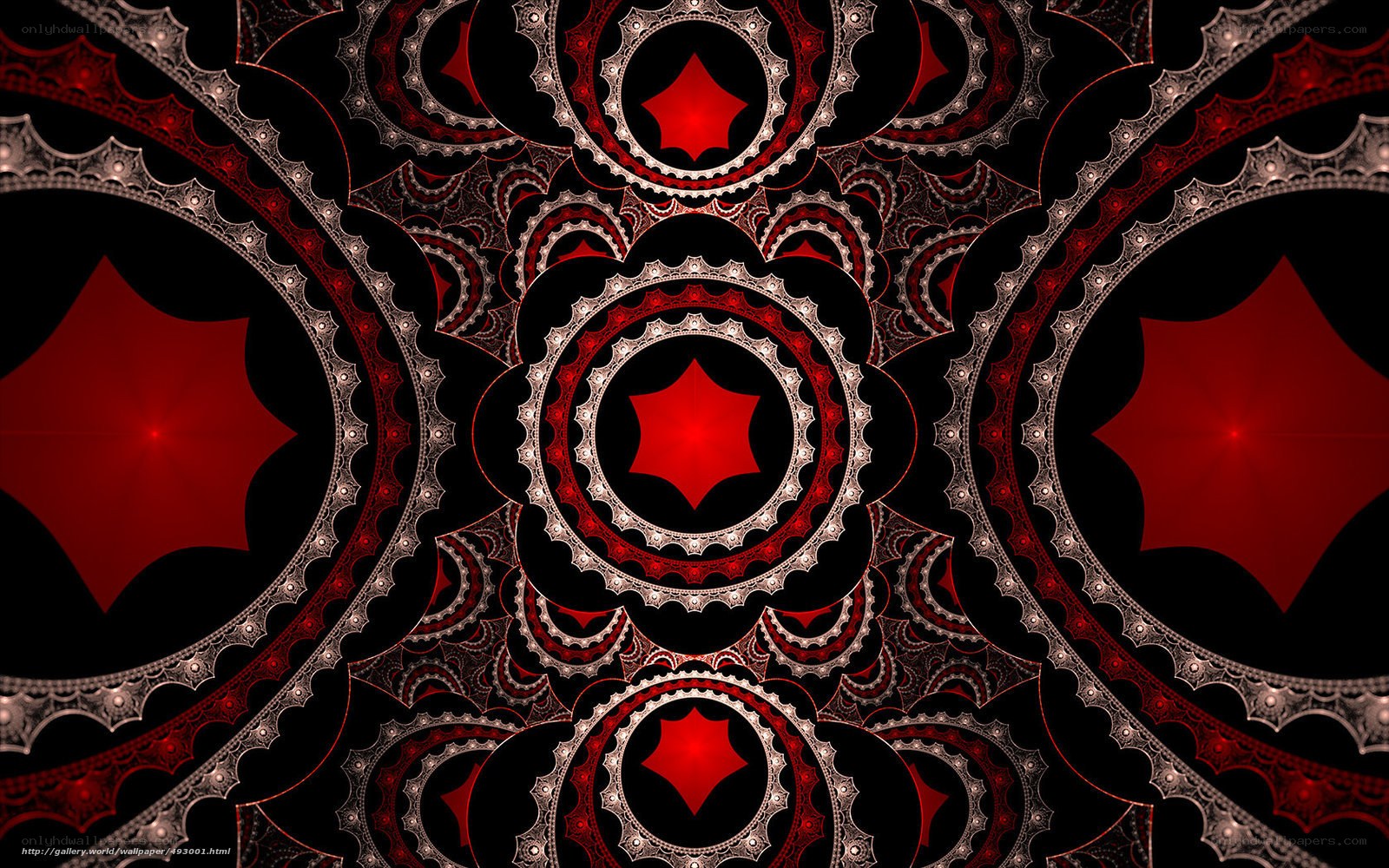 Red and black fractal pattern