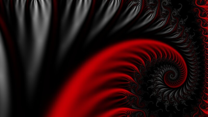 Red and black fractal spiral