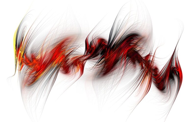 Red and Black Fractal Swirls