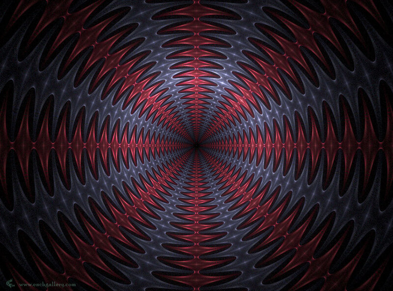 Red and Black Fractal Tunnel
