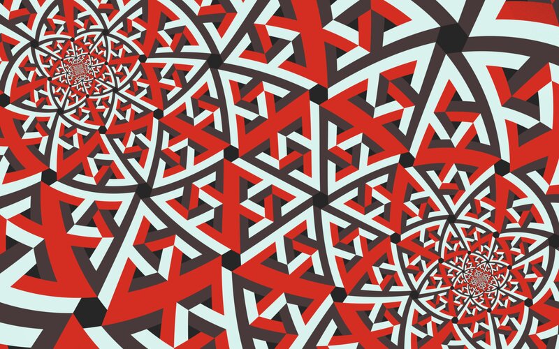 Red and Black Geometric Pattern — Hypnotic