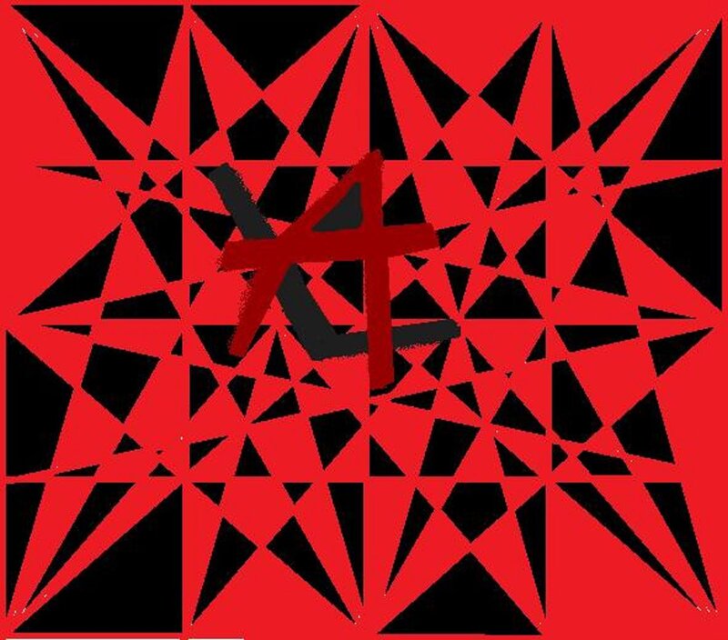 Red and black geometric pattern