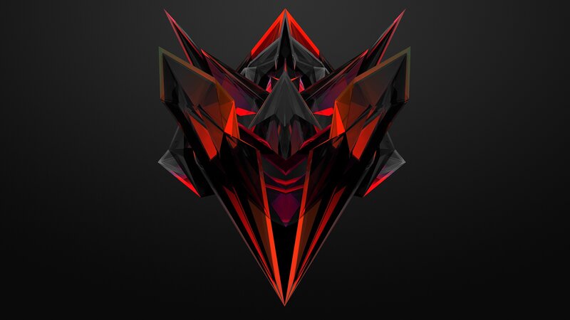 Red and Black Geometric Shape — Dark